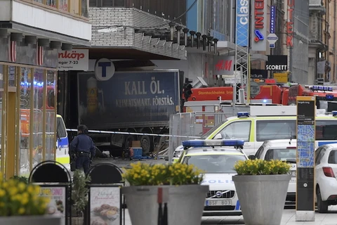 Hiện trường vụ tấn công tại Stockholm. (Nguồn: thelocal.se)