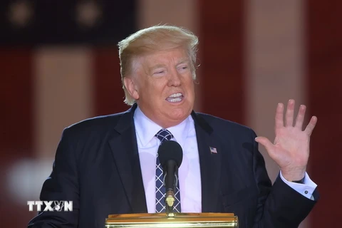 Tổng thống Mỹ Donald Trump tại một sự kiện ở Washington, DC ngày 25/4. (Nguồn: AFP/TTXVN)