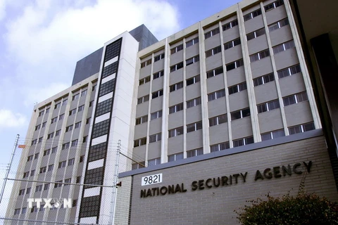 Bên ngoaig tòa nhà Cơ quan An ninh Quốc gia Mỹ (NSA) ở Fort Meade, bang Maryland. (Nguồn: AFP/TTXVN)