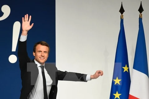 Ứng cử viên Tổng thống Pháp Emmanuel Macron. (Nguồn: AFP/TTXVN)