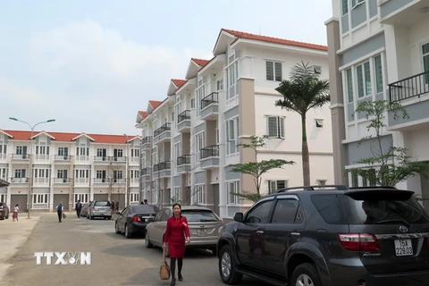 Toàn cảnh khu chung cư thu nhập thấp Pruksa Town ở xã An Đồng, huyện An Dương. (Ảnh minh họa: Minh Thu/TTXVN)