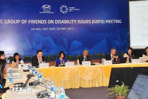 Họp Nhóm Bạn về người khuyết tật (GOFD). (Ảnh: Nguyễn Khang/TTXVN)