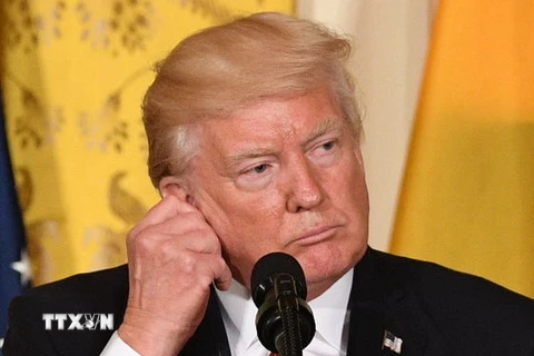 Tổng thống Mỹ Donald Trump tại cuộc họp báo ở Washington, DC ngày 18/5. (Nguồn: AFP/TTXVN)