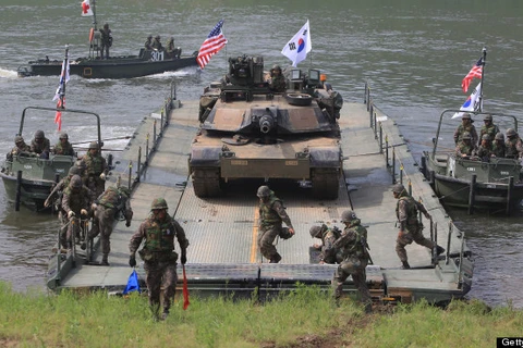 Một cuộc tập trận của quân đội Mỹ-Hàn. (Ảnh: Getty Images)