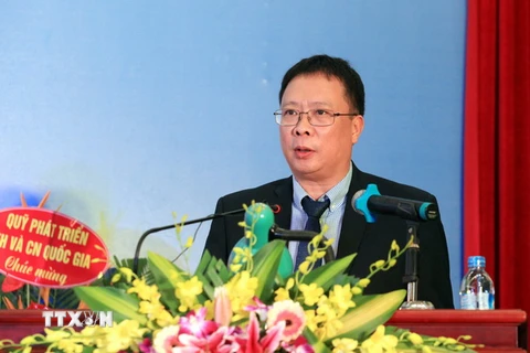 Viện sỹ Châu Văn Minh, Chủ tịch Viện Hàn lâm Khoa học và Công nghệ Việt Nam. (Ảnh: Anh Tuấn/TTXVN)
