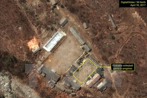 Bãi thử hạt nhân Punggye-ri của Triều Tiên. (Nguồn: Getty Images/TTXVN)