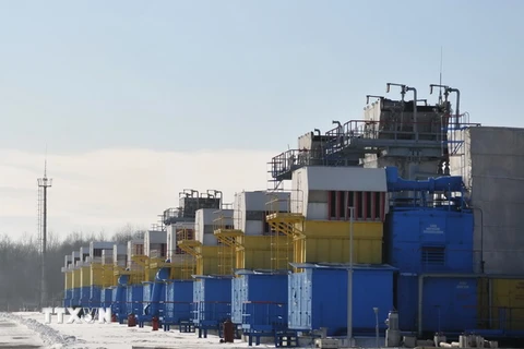 Khu dự trữ khí đốt Dashava gần thị trấn Stryi, miền tây Ukraine ngày 14/2. (Nguồn: EPA/TTXVN)