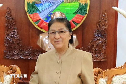 Chủ tịch Quốc hội Lào Pany Yathotou. (Ảnh: Phạm Kiên/TTXVN)