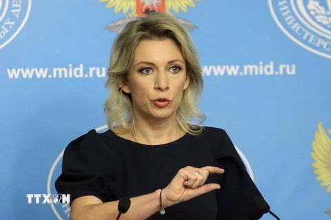 Người phát ngôn Bộ Ngoại giao Nga Maria Zakharova. (Nguồn: TASS/TTXVN)