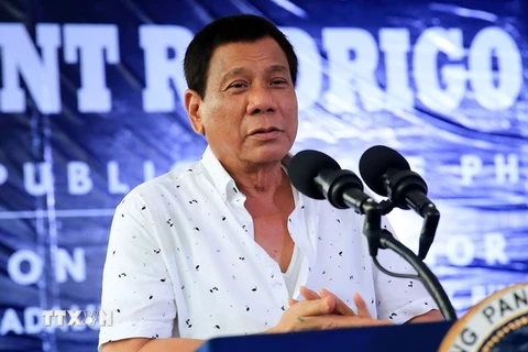 Tổng thống Philippines Rodrigo Duterte. (Nguồn: EPA/TTXVN)