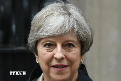 Thủ tướng Anh Theresa May tới dự phiên bỏ phiếu tín nhiệm tại Quốc hội ở London ngày 29/6. (Nguồn: EPA/TTXVN)