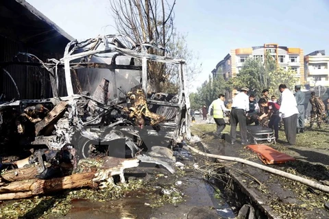 Hiện trường vụ nổ bom ở phía tây Kabul ngày 24/7. (Ảnh minh họa. Nguồn: EPA/TTXVN)