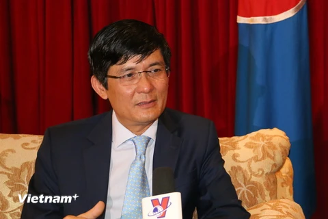 Đại sứ, Trưởng Phái đoàn Việt Nam tại ASEAN Nguyễn Hoành Năm. (Ảnh: Đỗ Quyên/Vietnam+)