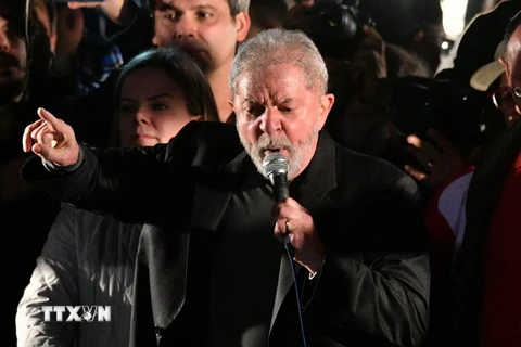 Cựu Tổng thống Lula da Silva tại Sao Paulo ngày 20/7. (Nguồn: AFP/TTXVN)