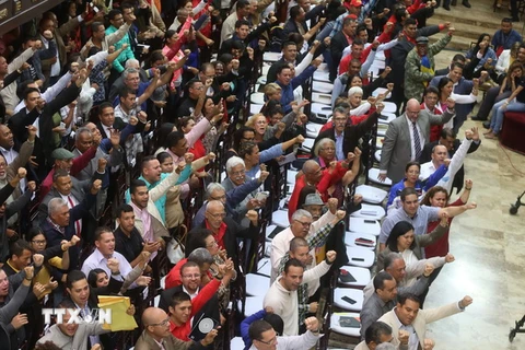 Các nghị sỹ tại phiên họp Quốc hội Venezuela ở Caracas ngày 12/8. (Nguồn: EPA/TTXVN)