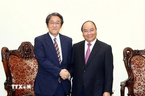 Thủ tướng Nguyễn Xuân Phúc tiếp Đại sứ Nhật Bản tại Việt Nam Kunio Umeda. (Ảnh: Thống Nhất/TTXVN)