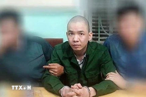 Nguyễn Văn Tình bị bắt giữ. (Ảnh: TTXVN phát)