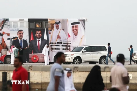 Trên một đường phố ở thủ đô Doha, Qatar ngày 24/9. (Nguồn: AFP/TTXVN)