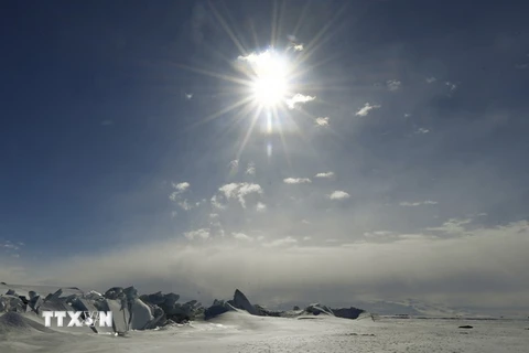 Những tảng băng lớn trên Biển Ross ở Nam Cực ngày 12/11. (Nguồn: AP/TTXVN)