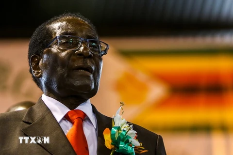 Tổng thống Zimbabwe Robert Mugabe tại một hội nghị ở Harare ngày 7/4/2016. (Nguồn: AFP/TTXVN)
