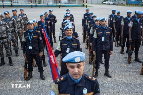 Binh sỹ thuộc Phái bộ gìn giữ hòa bình của Liên hợp quốc tại Haiti, gọi tắt là MINUSTA. (Nguồn: AFP/ TTXVN)