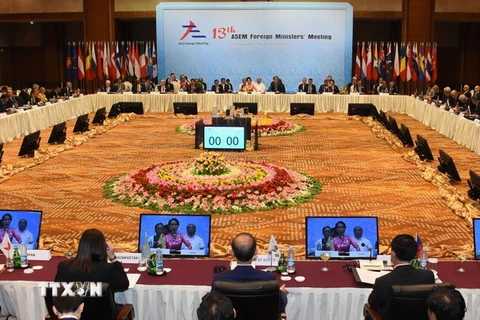 Khai mạc Hội nghị Bộ trưởng Ngoại giao ASEM lần thứ 13 tại Myanmar. (Ảnh: Sơn Nam/TTXVN)