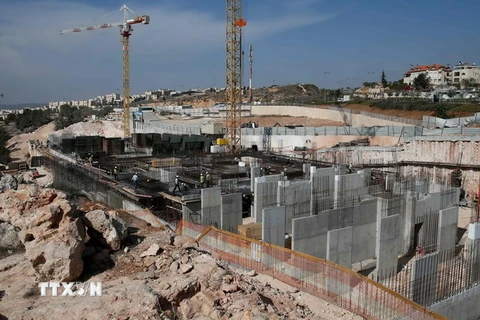 Công trường xây dựng tại khu định cư Ramat Shlomo ở Jerusalem ngày 8/11. (Nguồn: AFP/TTXVN)