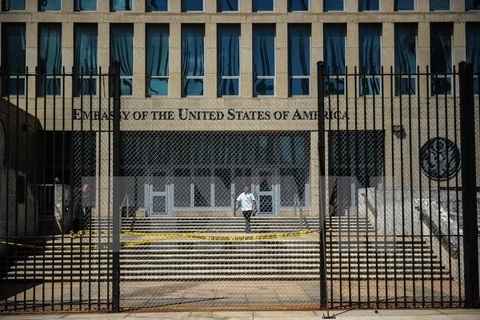 Đại sứ quán Mỹ tại Havana, Cuba. (Nguồn: AFP/TTXVN)