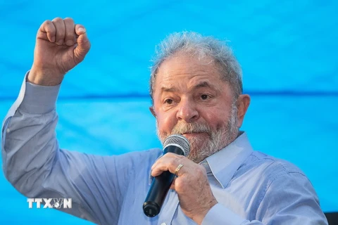 Cựu Tổng thống Brazil Luiz Inacio Lula da Silva tại Porto Alegre ngày 23/1. (Nguồn: THX/TTXVN)