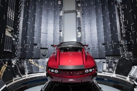 Chiếc xe ôtô Tesla của Giám đốc điều hành SpaceX Elon Musk. (Nguồn: floridatoday.com)