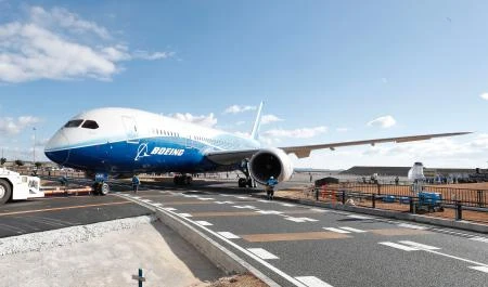 Máy bay Boeing 787 Dreamliner tại sân bay Nagoya , Nhật Bản. (Nguồn: AFP/TTXVN)