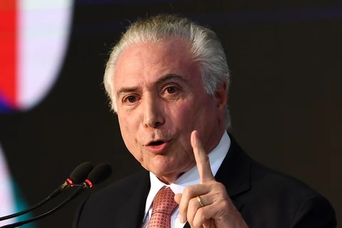 Tổng thống Brazil Michel Temer. (Nguồn: AFP/TTXVN)