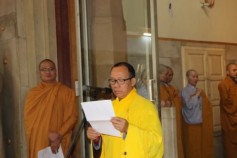 Thượng tọa Thích Hạnh Chánh, Chủ tịch Ban đại diện tăng ni sinh Việt Nam tại Ấn Độ. (Ảnh: Huy Bình/Vietnam+)