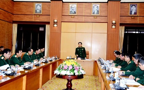 Đại tướng Ngô Xuân Lịch làm việc với Bộ Tổng Tham mưu 