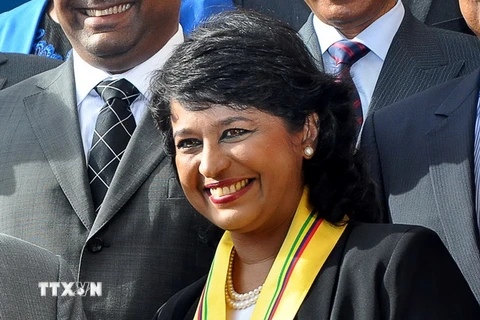 Tổng thống Mauritius Ameenah Gurib-Fakim tại Reduit ngày 26/10/2011. (Nguồn: AFP/TTXVN)