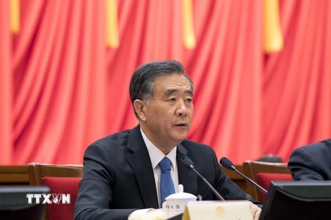 Ông Uông Dương, Ủy viên Thường vụ Bộ Chính trị Đảng Cộng sản Trung Quốc Khóa XIX, được bầu làm chủ tịch khóa mới. (Nguồn: THX/TTXVN)