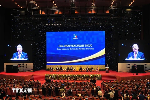 Thủ tướng Nguyễn Xuân Phúc phát biểu tại Phiên toàn thể. (Ảnh: TTXVN)