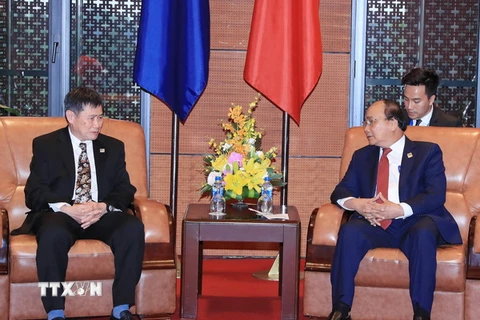 Thủ tướng Nguyễn Xuân Phúc tiếp Tổng Thư ký Hiệp hội các Quốc gia Đông Nam Á (ASEAN) Lim Jock Hoi. (Ảnh: TTXVN)