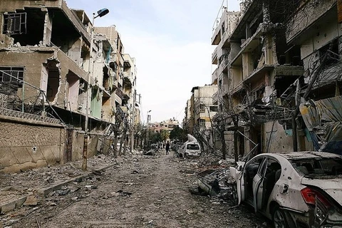 Khung cảnh hoang tàn ở Đông Ghouta. (Nguồn: Reuters)