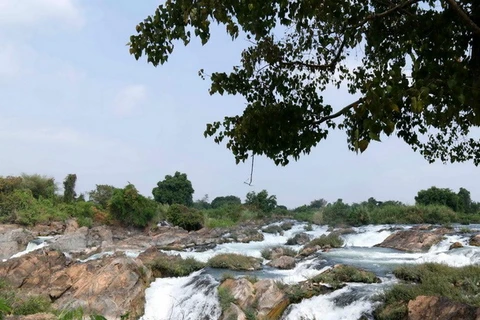 Một góc đỉnh thác Somphamit. (Ảnh: Phạm Kiên/Vietnam+)