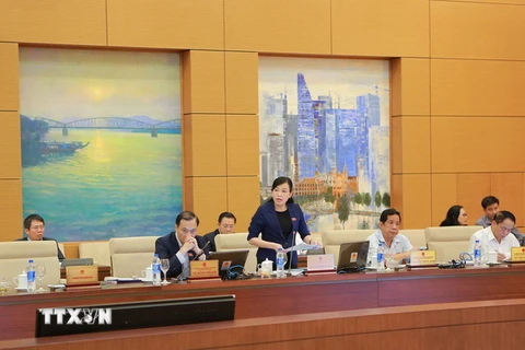 Trưởng Ban Dân nguyện của Quốc hội Nguyễn Thanh Hải phát biểu. (Ảnh: Dương Giang/TTXVN)