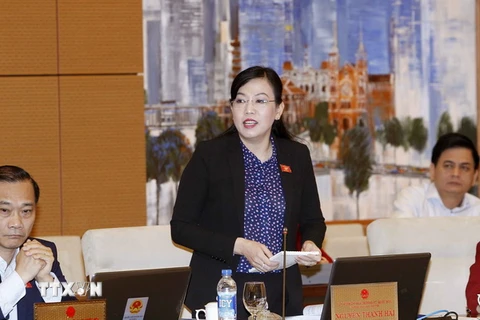 Trưởng Ban Dân nguyện của Quốc hội Nguyễn Thanh Hải phát biểu. (Ảnh: Văn Điệp/TTXVN)