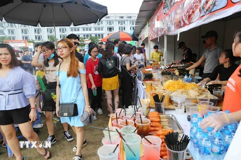 Lễ hội ẩm thực và văn hóa châu Á 2018 tại Hạ Long. (Ảnh: Thành Đạt/TTXVN)