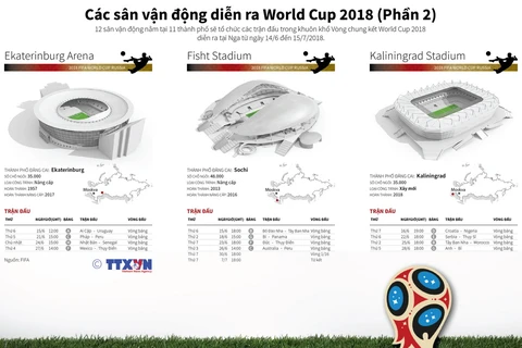 [Infographics] Các sân vận động diễn ra World Cup 2018 (Phần 2)
