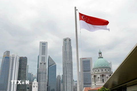 Quang cảnh một quận tài chính Singapore. (Nguồn: AFP/TTXVN)