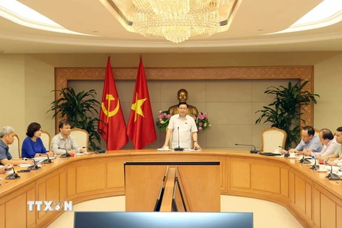 Phó Thủ tướng Vương Đình Huệ, Trưởng Ban Chỉ đạo điều hành giá phát biểu ý kiến. (Ảnh: Doãn Tấn/TTXVN)