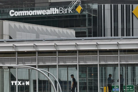 Trụ sở ngân hàng CBA tại Sydney, Australia ngày 15/2. (Nguồn: AFP/TTXVN)