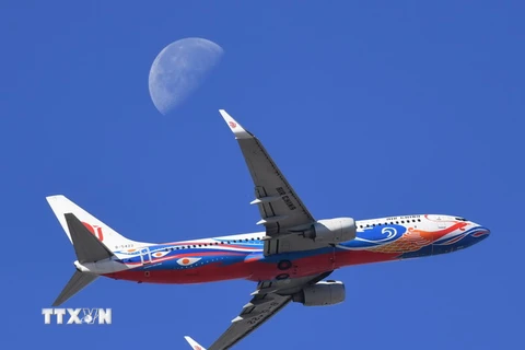 Máy bay của hãng hàng không Air China cất cánh từ sân bay Bắc Kinh, Trung Quốc. (Nguồn: AFP/TTXVN)
