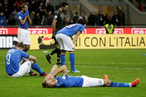 Lần đầu tiên kể từ năm 1958, tuyển Italy không thể góp mặt ở World Cup. (Nguồn: Reuters)