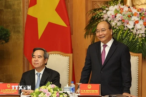 Thủ tướng Nguyễn Xuân Phúc phát biểu. (Ảnh: Dương Giang/TTXVN)